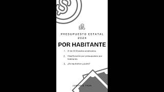 Presupuestos ESTATALES x HABITANTE  ¿Es justo y equitativo [upl. by Geffner20]