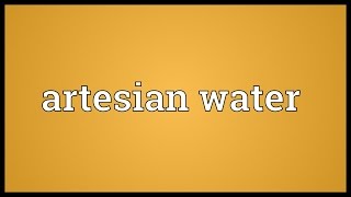 Artesian water Meaning [upl. by Sharona332]