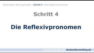 Deutsch lernen  Learn German Reflexivpronomen  Deklination 04 [upl. by Stiruc]