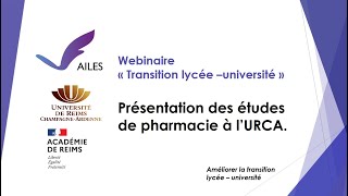 Présentation des études de pharmacie à lURCA [upl. by Lobel]