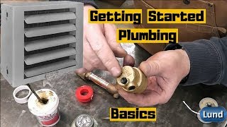 Garage Workshop Unit Heater Install Pt1 Getting Started Plumbing Basics [upl. by Kara-Lynn]