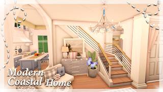 70k Bloxburg  Modern Coastal Family Home  bloxburg speed build [upl. by Brenna]