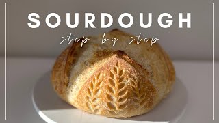 Simple Sourdough Bread Recipe  Beginner Friendly [upl. by Bertelli]