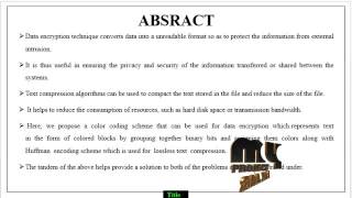 Color Coded Cryptography  Final Year Projects 2016 [upl. by Clarine]