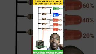 INDICATEUR DE Niveau de Batterie de 12V DC à LED batteryindicator battery automobile Shorts [upl. by Idnerb]