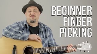 Beginner Fingerpicking Guitar Lesson  How to play Fingerstyle Guitar For a Beginner [upl. by Hicks]