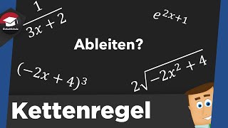 Ableitungsregel Kettenregel  Beispiele  Kettenregel e Funktion  Kettenregel einfach erklärt [upl. by Nedrah]