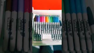 “ABRIENDO SHARPIES”🩷 sharpies plumones markers creative [upl. by Tarrah]