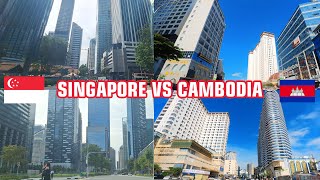 Singapore City VS Cambodia Sihanoukville City  Cambodia Sihanoukville compared to Singapore 2024 [upl. by Benge]