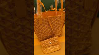 Goyard Anjou Mini Tote Bag Yellow [upl. by Eilrahc338]