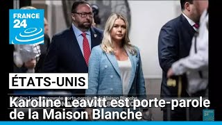 Donald Trump nomme Karoline Leavitt porteparole de la Maison Blanche • FRANCE 24 [upl. by Arezzini]