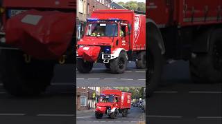 Unimog Gerätewagen Logistik GWL FF AachenHaaren 🚒🔥 ● einsatzfahrt feuerwehr [upl. by Aerbma579]