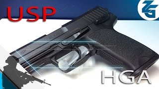 Airsoft USP HGA 166  Gás Blowback Pistol [upl. by Mika]