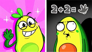 AVOCADO BACK TO SCHOOL  Brains OUT And Funny Situations by Avocado Family [upl. by Mattie640]