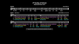 4th Sunday of Advent Responsorial Psalm Year B Australian Lectionary [upl. by Anders]