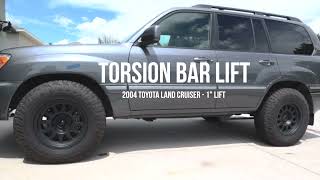 Torsion bar lift on Land Cruiser 100 [upl. by Annuahsal964]