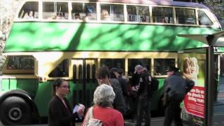 Vintage Sydney buses en route to Newport with supporters [upl. by Bilicki562]