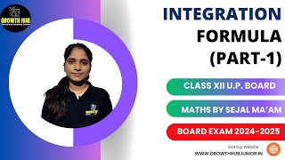 INTEGRATION  FORMULA PART1  NCERT  MATHS  CLASS 12TH  BOARD EXAM 20242025 [upl. by Oliviero]