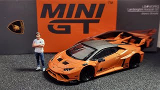 MINI GT 164 LB★WORKS Lamborghini Huracán GT Arancio Borealis MGT00355 [upl. by Alesiram]