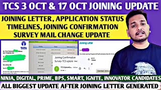 TCS JOINING LETTER IMP UPDATES🔥  ONBOARDING MAIL  SURVEY MAIL  OFFER LETTER ILP REJECTION MAIL [upl. by Aloibaf]