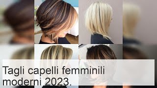 Tagli di capelli femminili moderni 2023 nomi per capelli medi e corti senza styling [upl. by Oyek956]