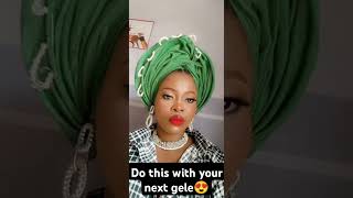 Make your gele tying fun switch it up I added beads to mine add beads or roses😎 geletying gele [upl. by Voss]