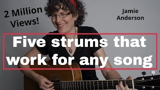 Five strum patterns that will work for almost any song [upl. by Siulesoj]