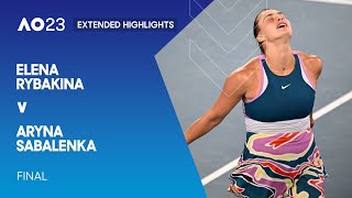 Elena Rybakina v Aryna Sabalenka Extended Highlights  Australian Open 2023 Final [upl. by Akyssej336]