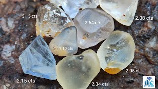 Ceylon Natural Sapphire Rough Gemstones Lot [upl. by Hanikas]