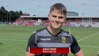 RUGBY AIDAN CROSS MELROSE RFC INTERVIEW AT THE EDINBURGH CITY 7s IN 2021 [upl. by Ycnuahc]