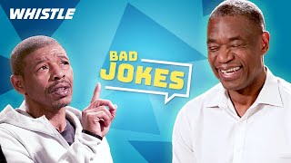 Dikembe Mutombo amp Muggsy Bogues Tell BAD Jokes 😂 [upl. by Anirrak652]