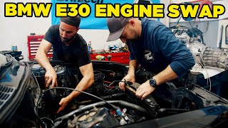 Engine Swapping our BMW E30 [upl. by Kimmy]