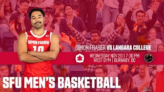 SFU Mens Basketball Red Leafs vs Langara College  November 20th 2024 [upl. by Klapp]