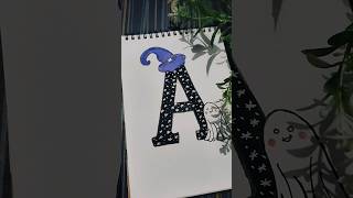 A letter design 🥰art drawing youtube painting [upl. by Megdal]