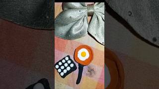 🥚🍳Miniature egg tray and egg poach clay craft shorts [upl. by Reichert]