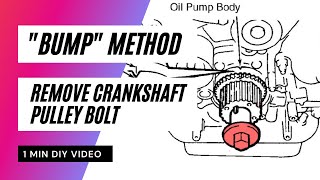 Remove Crankshaft Pulley Bolt quotBump Methodquot  Clockwise Engines  Girlie Garage [upl. by Ecirtahs516]