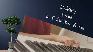 piano Liability 6 Chords by Lorde C F Am Dm G Em [upl. by Siroled]