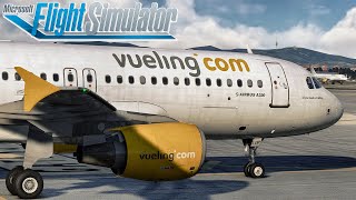 FLIGHT SIMULATOR  A320 VUELING BARCELONAMALAGA [upl. by Ayihsa670]