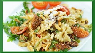 Nudelsalat mediterran mit getrockneten Tomaten und Parmesan Rezept KatisWeltTV [upl. by Ellesij]