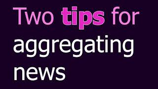 How to Aggregate News  manage youtube  folders  2021 [upl. by Llyrad440]