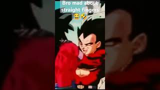 Vegeta screams at Goku about straight fingers 😂😂😅 [upl. by Oria]