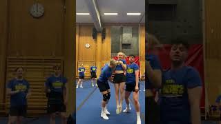 Cheerleader takes a tumble 😮‍💨 🎥 igthobiasthorwid [upl. by Whitver]