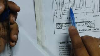 Panelled door Civil Engg Planning and Drafting KTU Part 5 [upl. by Mandie]