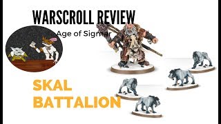 Warscroll Review Skal Battalion Beastclaw Raiders Review [upl. by Chipman744]