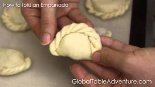 How to fold repulgue an Empanada Global Table Adventure [upl. by Oremor]