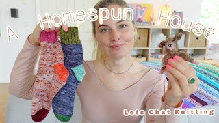 A Homespun House 🧶 Knitting Podcast 🧦Scrappy Socks and Blankets💕✨ [upl. by Gish]