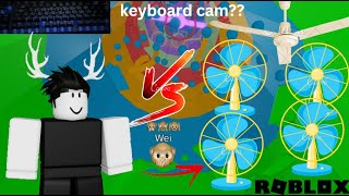 1K SUBSCRIBER SPECIAL 1 Racing FANS In Tower of Hell WITH KEYBOARD CAM ROBLOX [upl. by Holmen82]