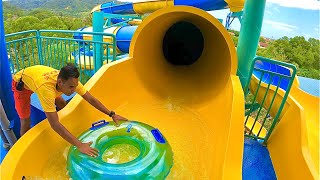 Escape Theme Park  Tubby Tunnel Waterslide [upl. by Mamoun]