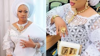 Fashionably Styled All White Lace Asoebi Styles Stunning AsoebiOwanbe Styles Lace Styles 2022 [upl. by Wagner]