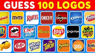 Guess The Snack Logo in 3 Seconds  100 Famous Logos 🍔🍫 Logo Quiz 2024 [upl. by Anirba336]